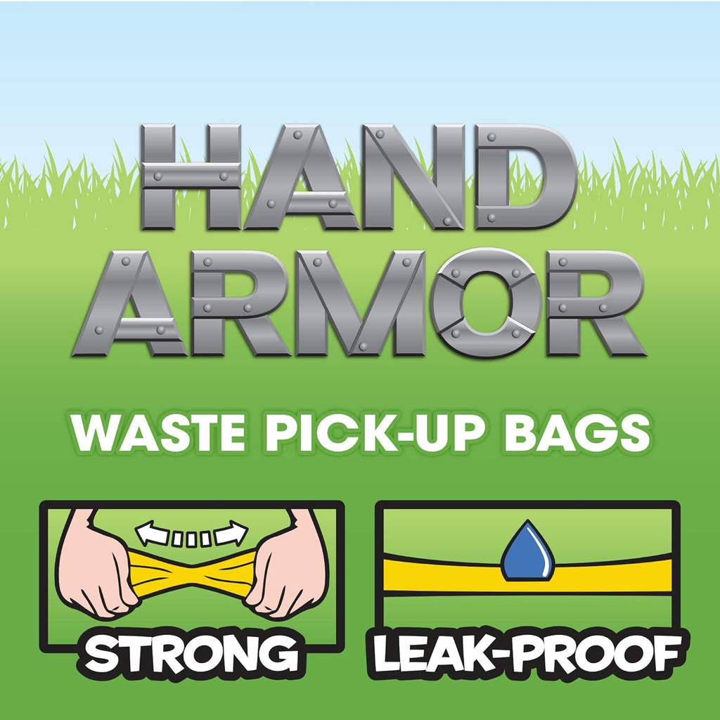 Heavy duty tear resistant pet cleanup bags shown in 200 count bulk home supply packaging