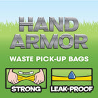 Heavy duty tear resistant pet cleanup bags shown in 200 count bulk home supply packaging
