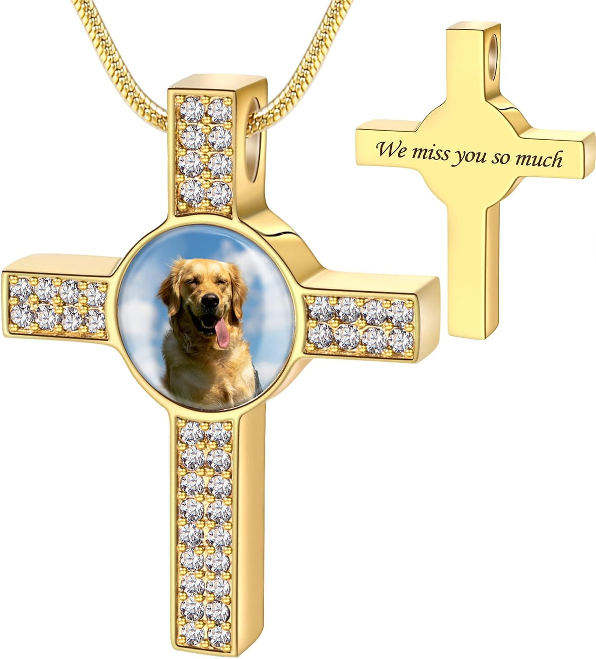 Farfume Personalized Pet Urn Necklace for Dog Cat Ashes Cremation Pet Memorial Customized Photo Text Engraving Pendant Keepsake Funeral Jewelry - Image 14