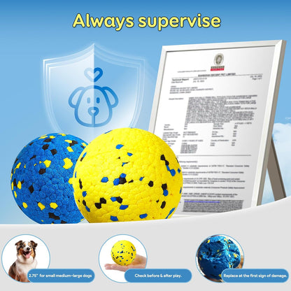 Kimee Dog Balls Tennis Ball Toys Dog Toys for Aggressive Chewers Durable Teething Chew Toys Water Toy Fetch Ball for Large Medium Small Dog and Puppies (4 Balls) - Image 9