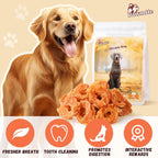 Pawmate Dog Treats Chicken Jerky Rings, Rawhide-Free Grain-Free Real Dried Tenders Natural Chicken Breast Dog Chewy Training Snacks for Small Medium Large Dogs Large Pack, 10.6 oz - Image 9