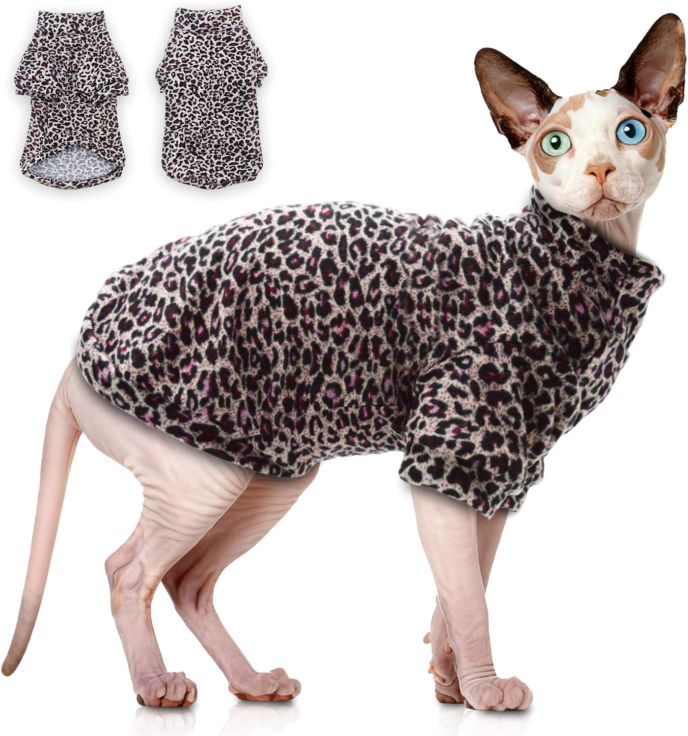 Sphynx Cat Sweater Soft Warm Long Sleeve Fleece for Cats&Small Dogs - Image 12