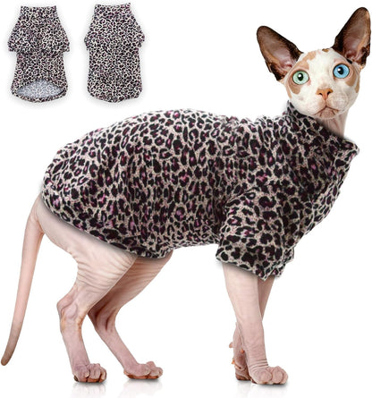 Sphynx Cat Sweater Soft Warm Long Sleeve Fleece for Cats&Small Dogs - Image 12