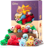 CHIWAVA 36PCS 4.1'' Furry Cat Toy Mice Rattle Small Mouse Kitten Interactive Play Assorted Color - Image 10
