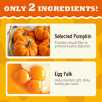 Natural fiber dog food topper with pumpkin and egg