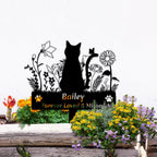 Example of customized name on pet memorial garden plaque
