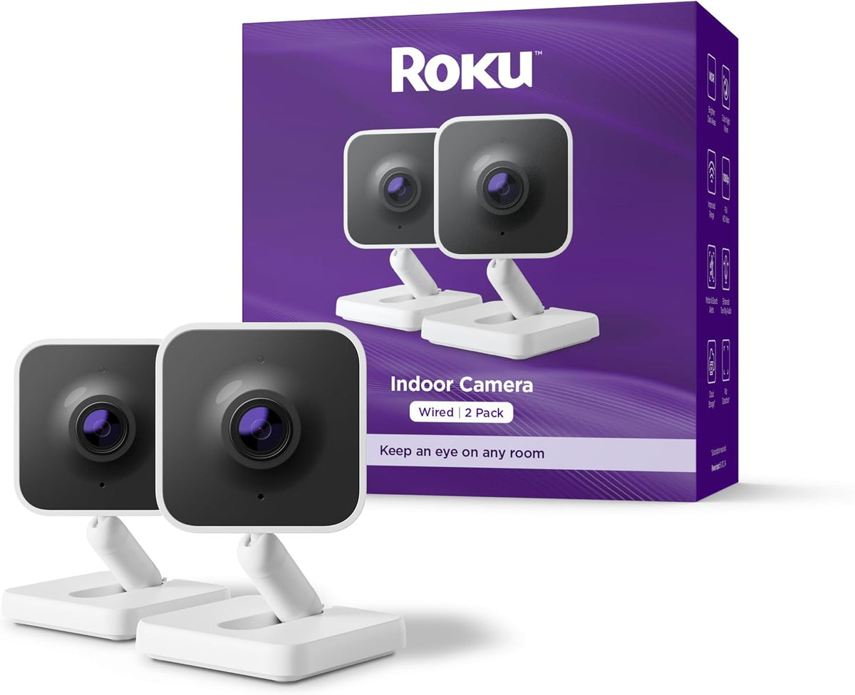 Roku Indoor Camera 2-Pack front view for home security