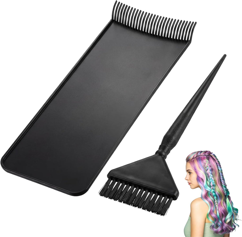 Frcolor 2 piece hair coloring board and brush kit front view
