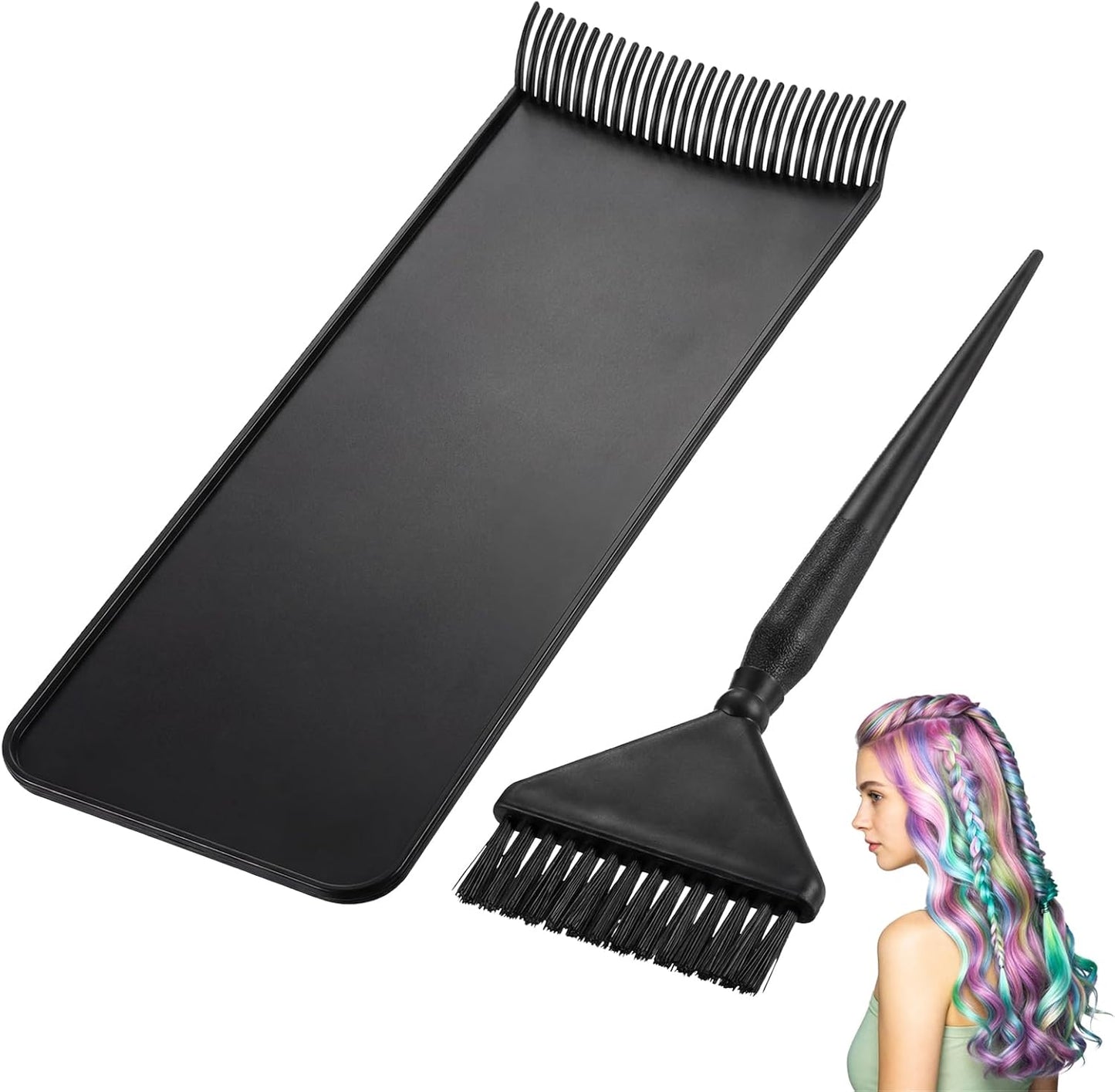 Frcolor 2 piece hair coloring board and brush kit front view