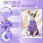 Dinkinty small breed pet sweater neck and tail full body coverage