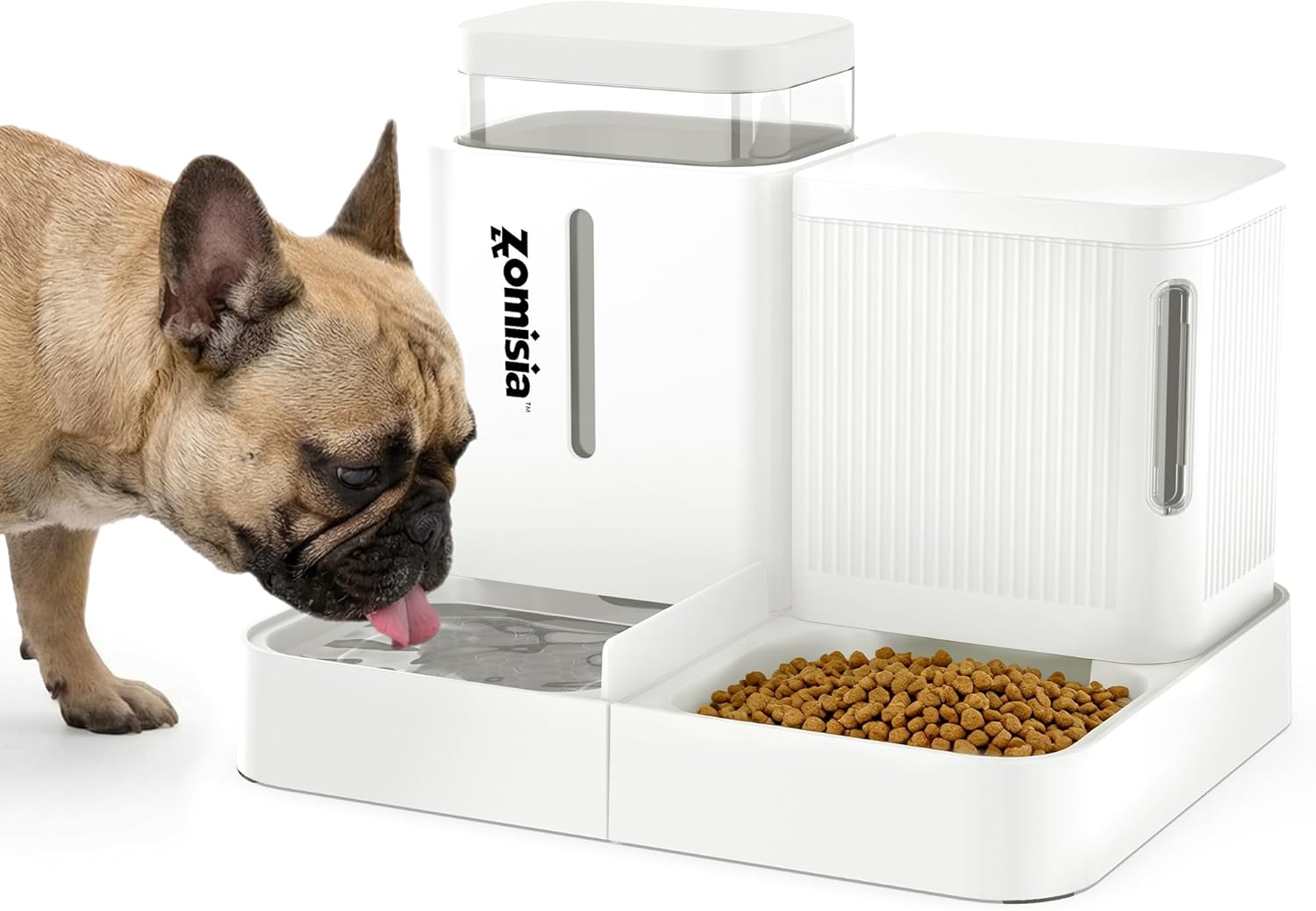 ZOMISIA Gravity Dog Food and Water Dispenser, 2 in 1 Automatic Dog Feeder with 180 Degree Rotatable, 2 Pack Large Capacity Self Feeding for Small Dogs Puppy, Black, 1.6GALx2 - Image 11