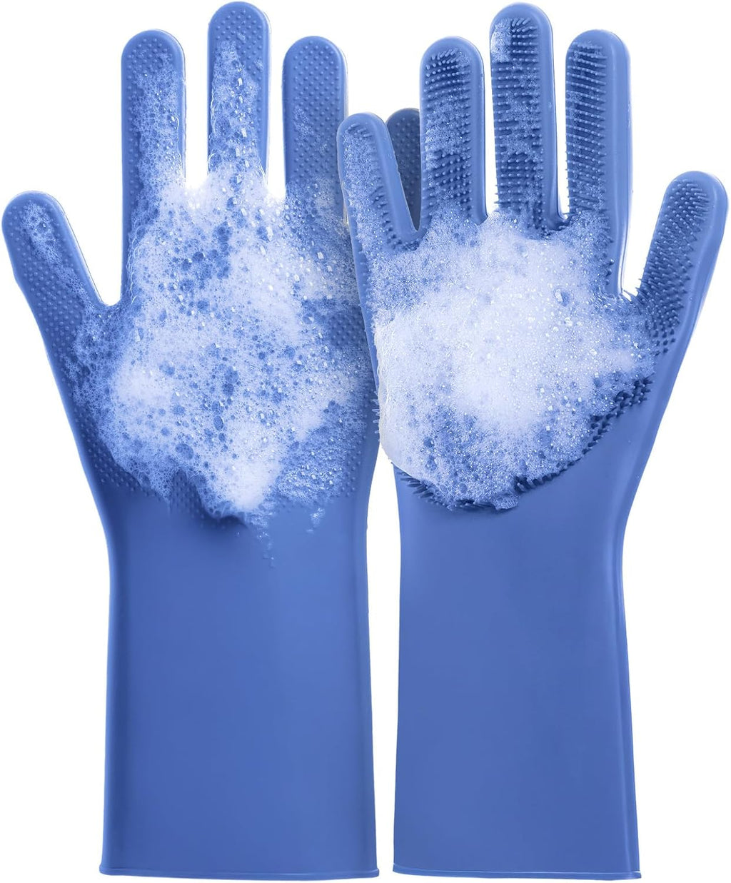 DELOMO Pet Grooming Gloves 1 Pair: Soft and Gentle Silicone Dog Washing Gloves - Bathing Scrubber Brush Mitt Grooming Shedding Fur Removal Massage for Dogs/Cats/Horse, Purple - Image 8