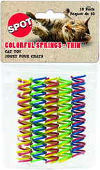 SPOT Colorful Springs Cat Toys - 3" Bouncy Coils for Indoor Cats & Kittens to Swat, Chase & Bite, Safe Lightweight Plastic, Interactive Enrichment Toys, 10-Pack Multi-Color - Image 11