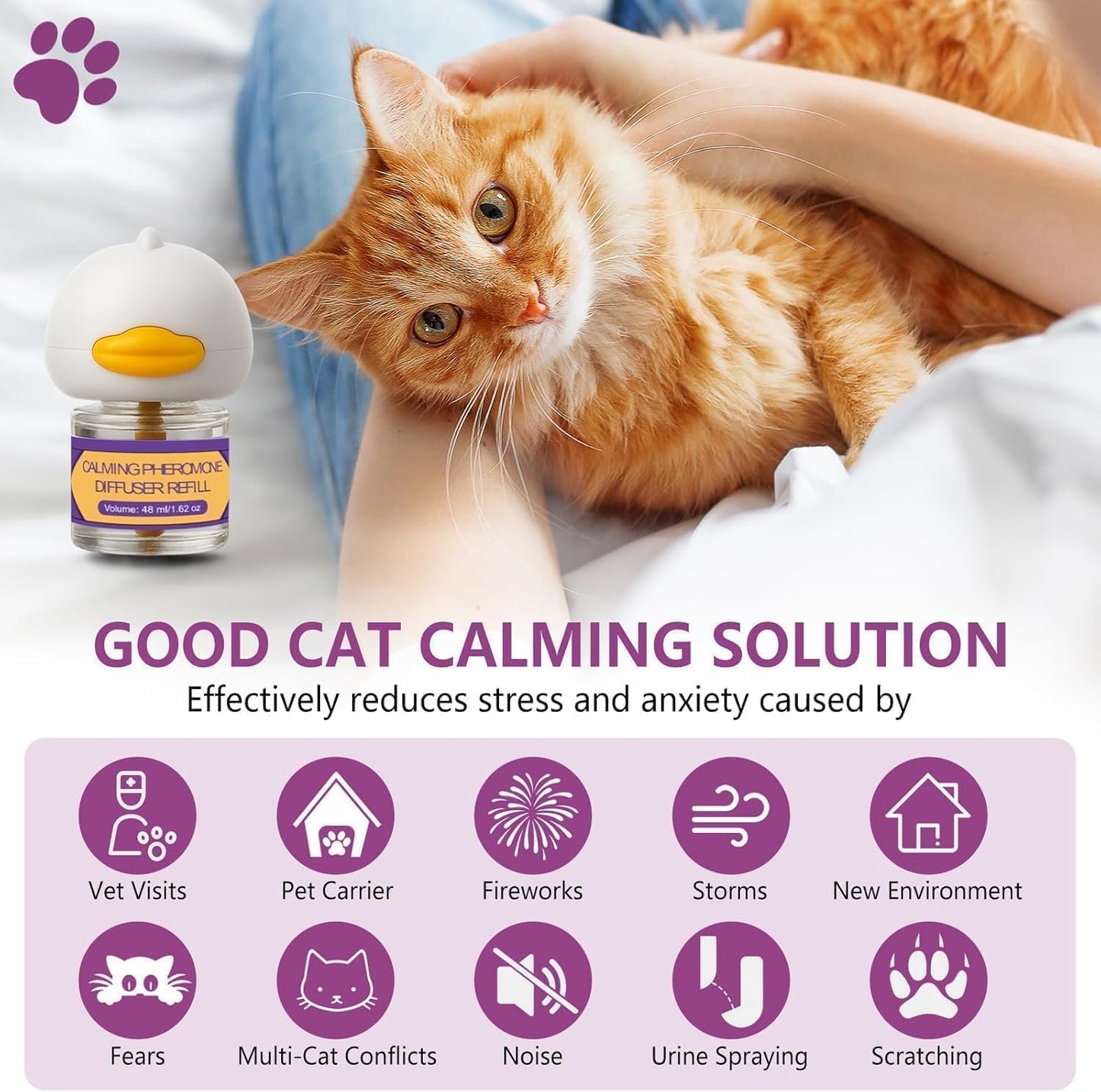 Advanced multi cat calming diffuser pack for anxiety relief