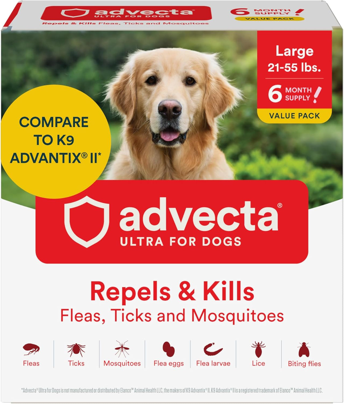 Advecta Ultra Flea and Tick Prevention for Dogs - Large Dog Flea and Tick Treatment & Control - Mosquito Repellent - Fast Acting Waterproof Topical Drops, 4 Month Supply - Image 9