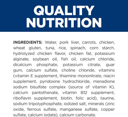 Veterinary formulated tuna and rice stew cat food for bladder health