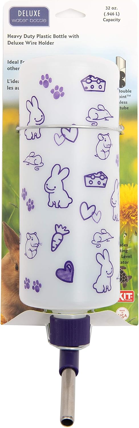 Lixit 32oz Weather Resistant Water Bottles with Heavy Duty Mount for Rabbits and Ferrets (Rabbits) - Image 1