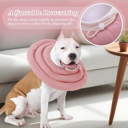 IDOMIK dog surgery collar adjustable drawstring mechanism detail