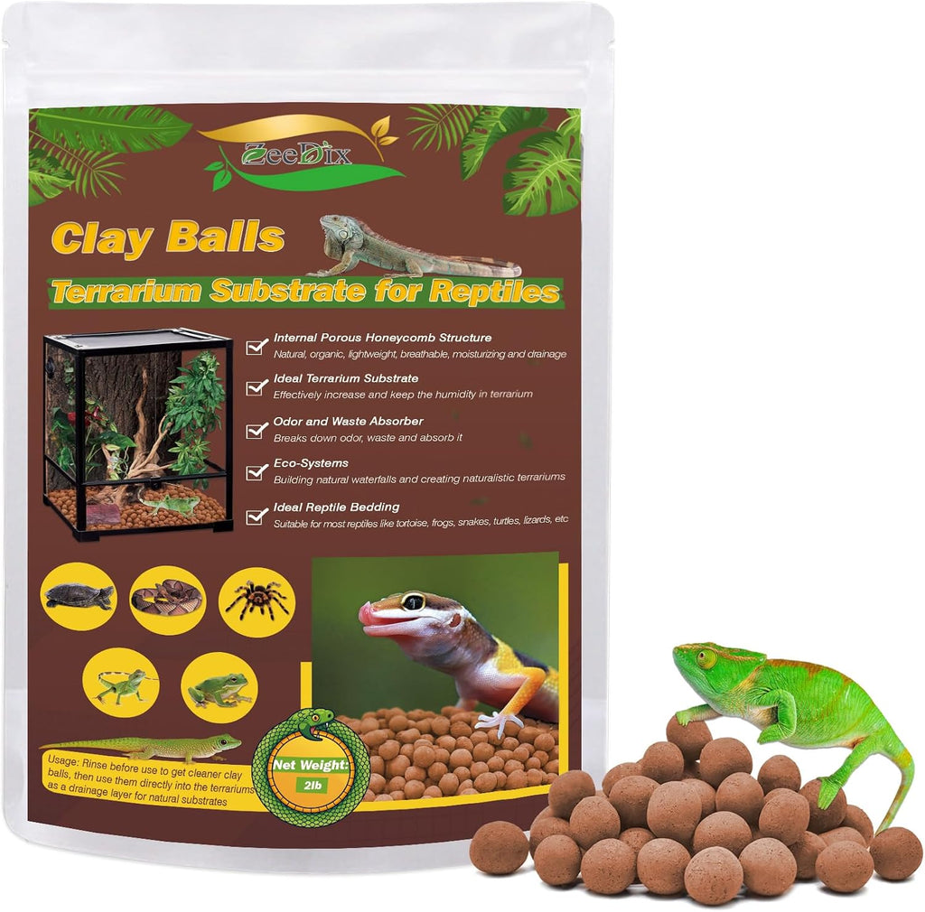 ZeeDix reptile substrate leca clay balls front view packaging