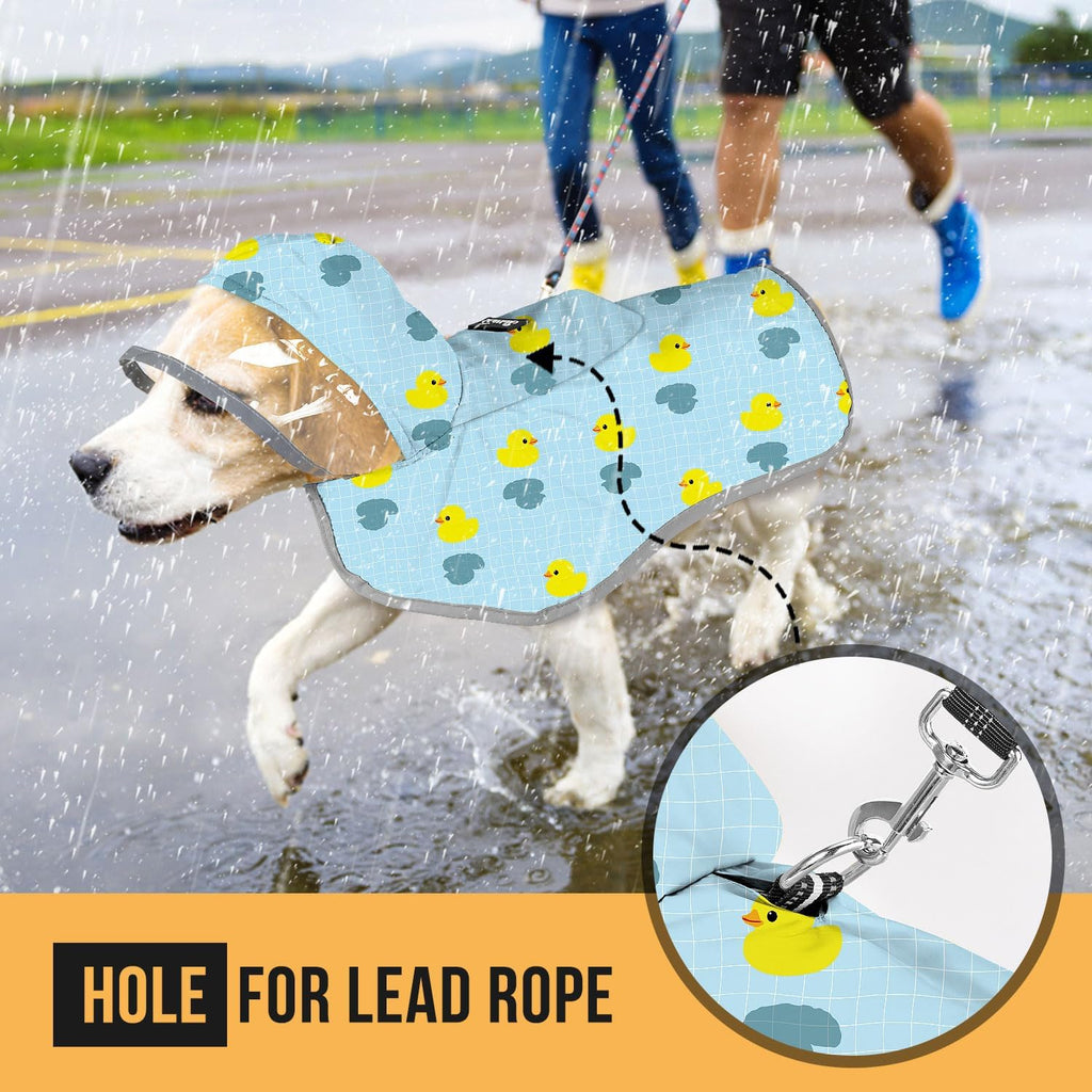 Heavy rain protection pet apparel imported from the USA.