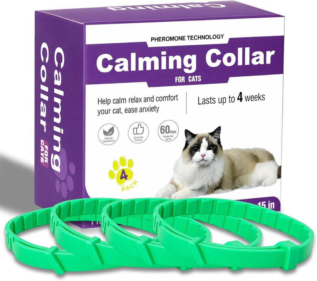 Safe non-toxic pheromone soothing collars for feline aggression