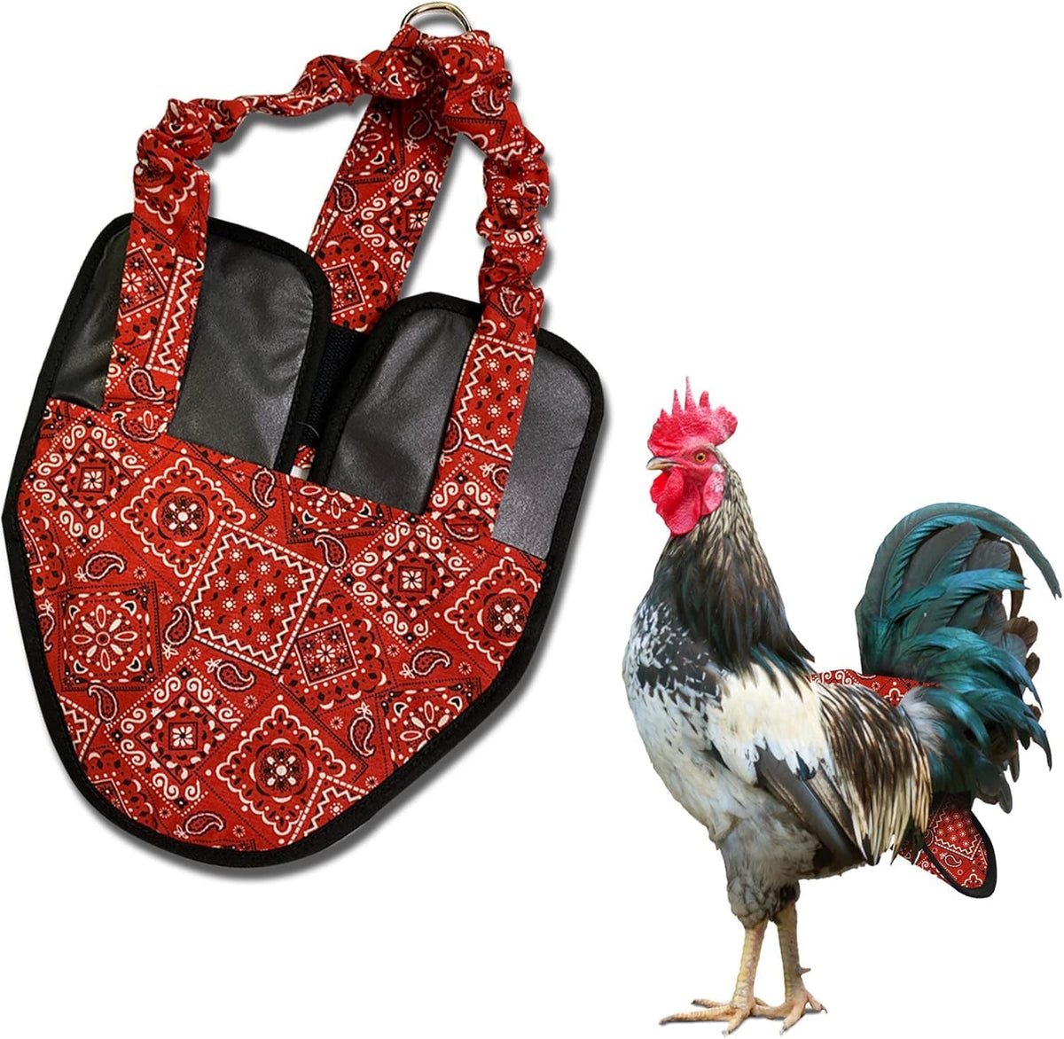 Hen Holster Premium Starter Kit - Bird Diaper, Wrap Around for Hens, Roosters, Ducks - Leak-Proof, Comfortable Bird Harness with Sewn-in Liner, Secure Hook & Loop Closure - Large, Black - Image 15