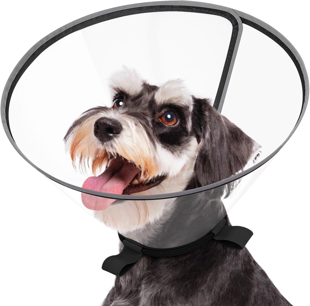 Clear Dog Cone for Small Dogs After Surgery, Adjustable E-Collar to Stop Licking with Padded Neck for Chihuahua,etc, Soft Recovery Collar with Reflective Trim for Night Visibility, Black XXS - Image 12