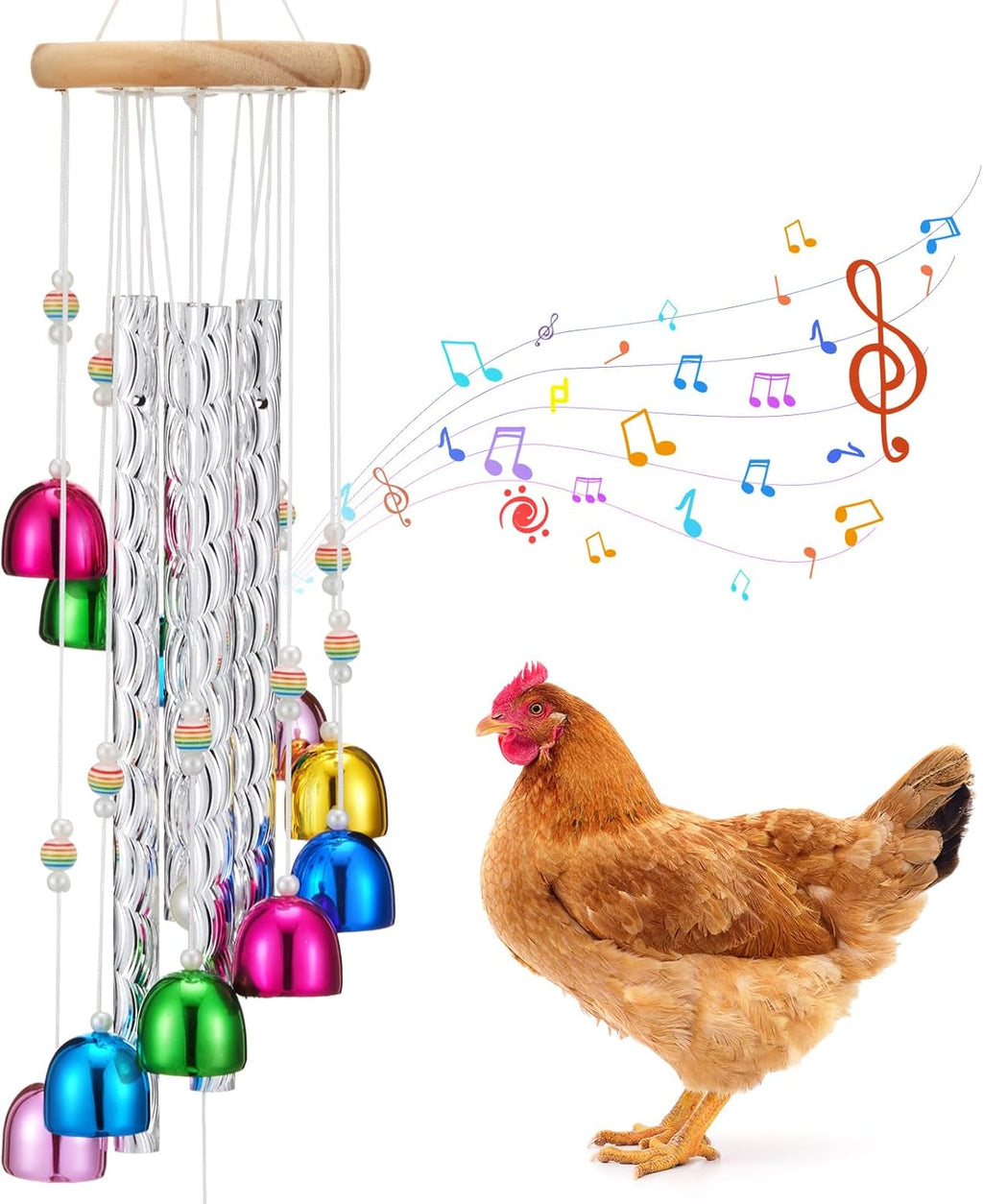 WinnerWhy chicken wind chime full packaging angle