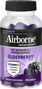 Airborne Elderberry + Zinc & Vitamin C Gummies For Adults, Immune Support Vitamin D & Zinc Gummies With Powerful Antioxidant Vitamins C D & E - 50 Gummies, Elderberry Flavor - Image 13