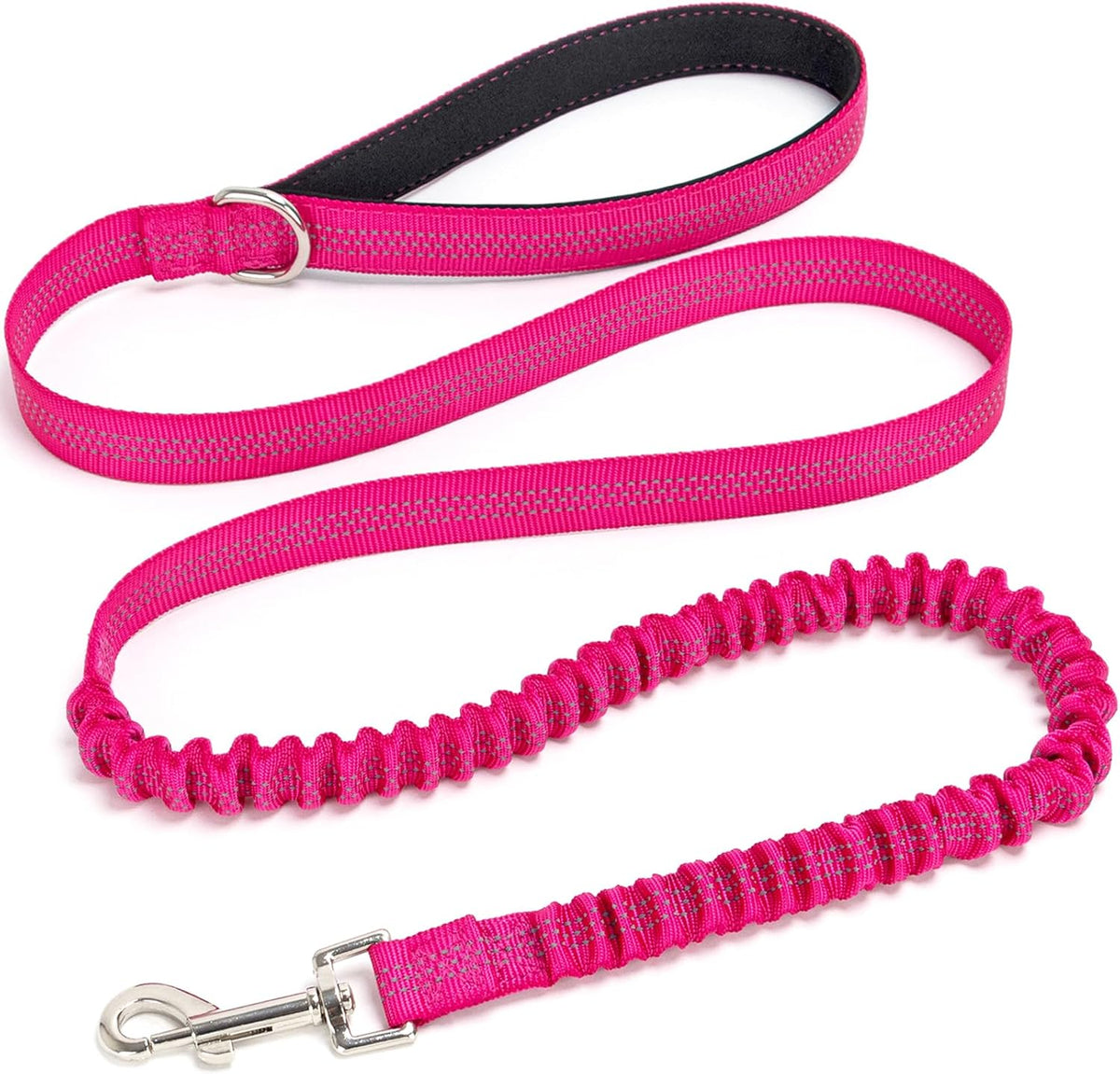 Bungee Dog Leash- 5FT Shock Absorbing & Reflective Nylon Leash| Anti-Pull Training for Small/Medium Dogs | 2cm Wide, 6 Colors (Black) - Image 11