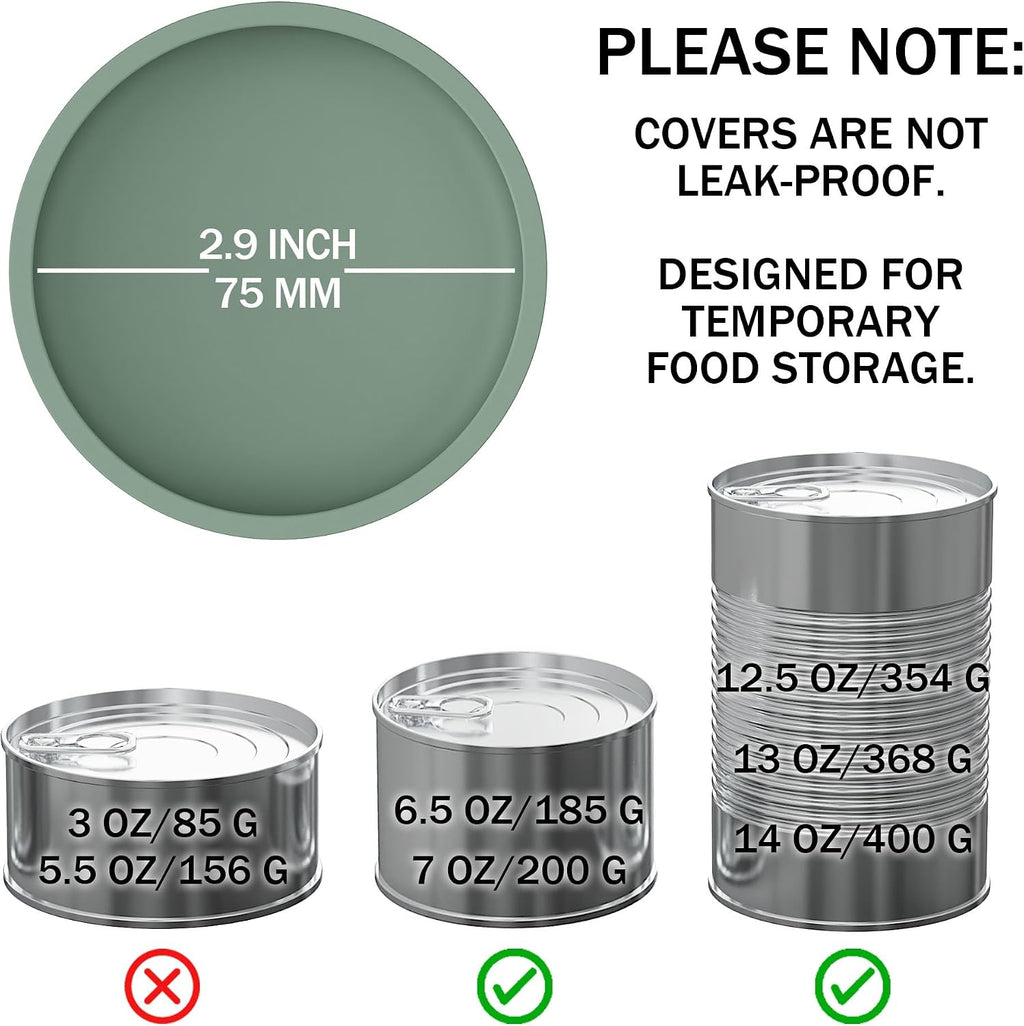 Ohmo silicone lids showing airtight seal on pet food can