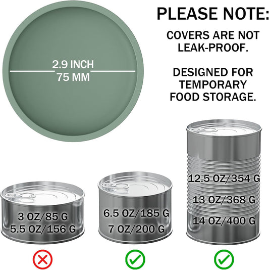 Ohmo silicone lids showing airtight seal on pet food can