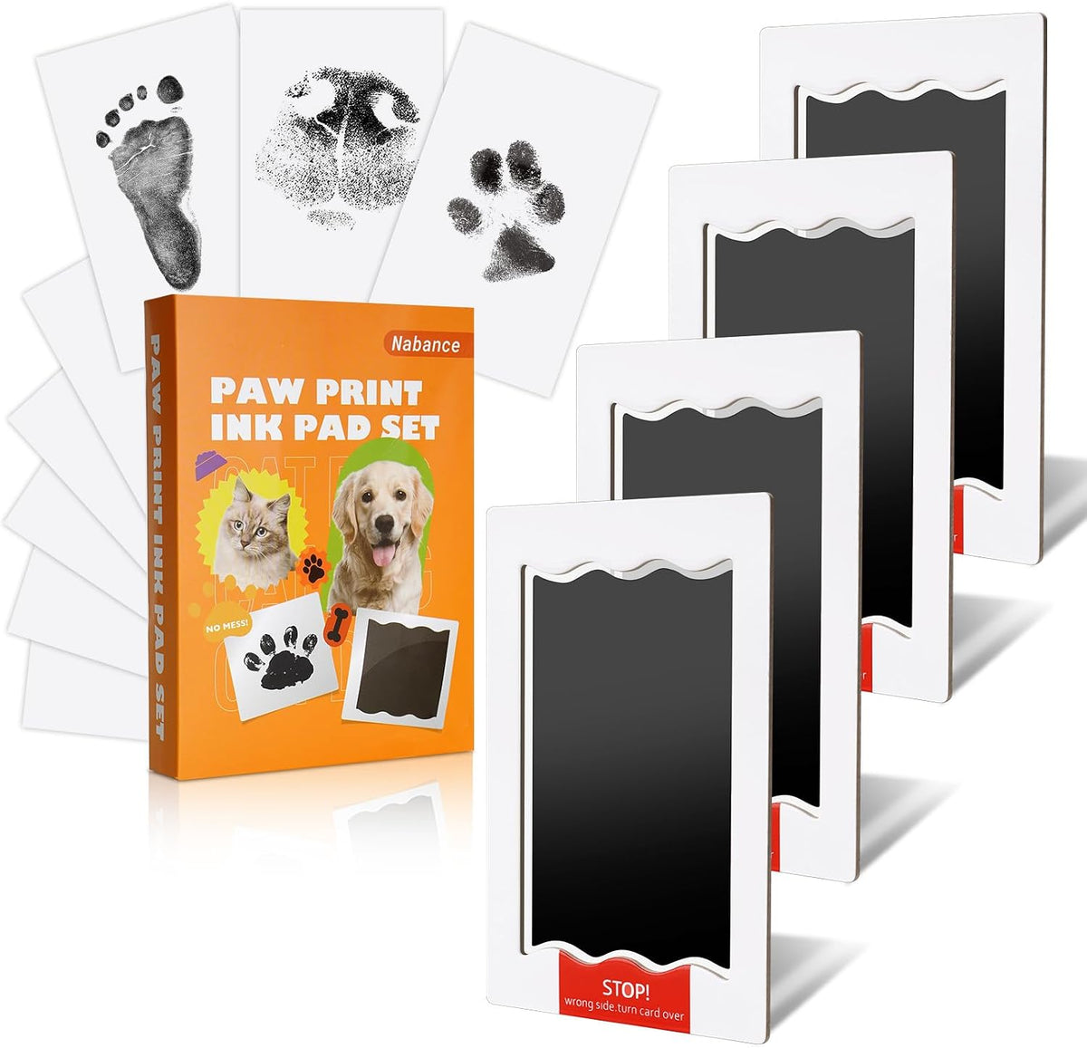 Nabance Paw Print Kit for Dogs & Cats, Inkless Pet Paw & Nose Print, 2 Pack - Image 9