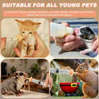 Pet Nursing Kit, Newborn Cat Bottle Feeding Set, for Newborn Puppies, Kitten, Other Small Animals,with Silicone Nursing Nipples, Formula Dispenser,Liquid Syringes,Measuring Cup&Cleaning Brush - Image 9