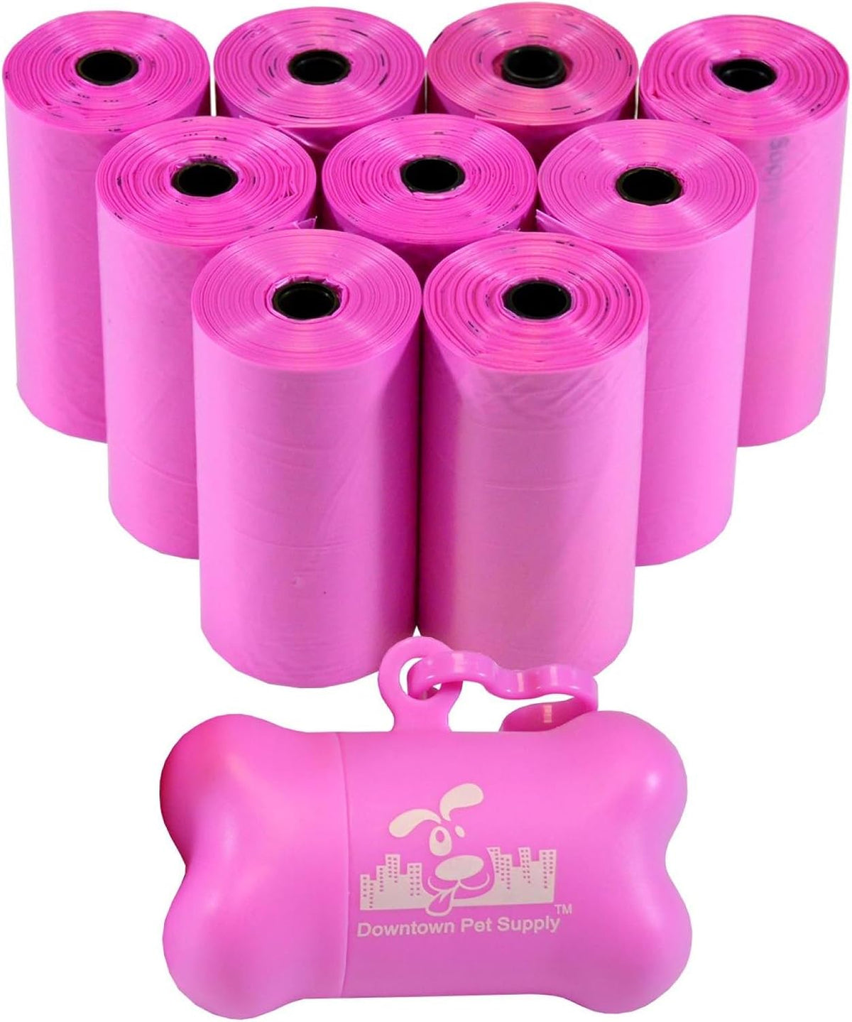 Downtown Pet Supply Poop Bags for Dogs with Dispenser, 180 Count - Leak-Proof Dog Waste Bags and Bone-Shaped Dog Poop Bags Holder for Leash - Rainbow with Paw Prints, 12.5" x 8.5" - Image 13