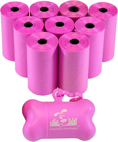 Downtown Pet Supply Poop Bags for Dogs with Dispenser, 180 Count - Leak-Proof Dog Waste Bags and Bone-Shaped Dog Poop Bags Holder for Leash - Rainbow with Paw Prints, 12.5" x 8.5" - Image 13