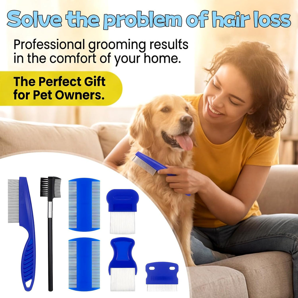 Close up of InnoHHustle pet flea and lice comb teeth