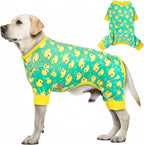 Kyeese dog pajamas yellow duck pattern front view