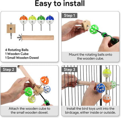 Premium bird stand playground accessory with interactive components for cage entertainment.
