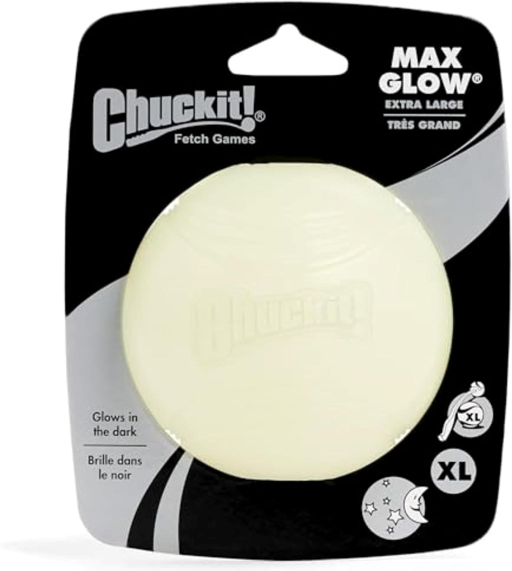 Pack of two Chuckit! Max Glow balls for dogs