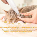 Rechargeable dog hair shaver with built in light illuminating pet paw pads