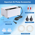 Compact aquarium air pump set up for medium size fish tank
