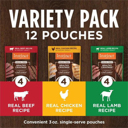 Instinct Healthy Cravings chicken recipe dog food pouch