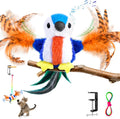 Zeepet interactive flapping bird cat toy front view showing realistic plush parrot design.