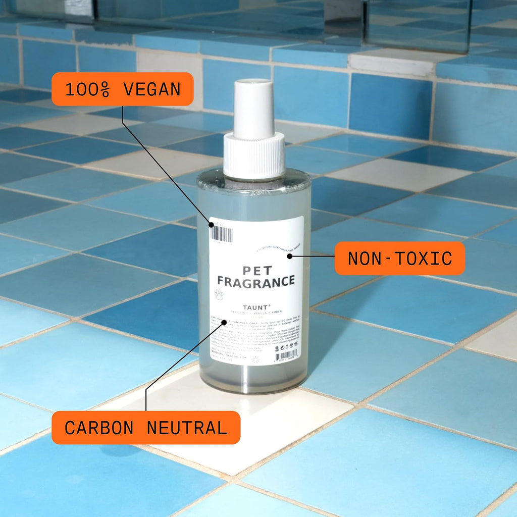 Close up of DedCool Pet Fragrance 01 Taunt packaging