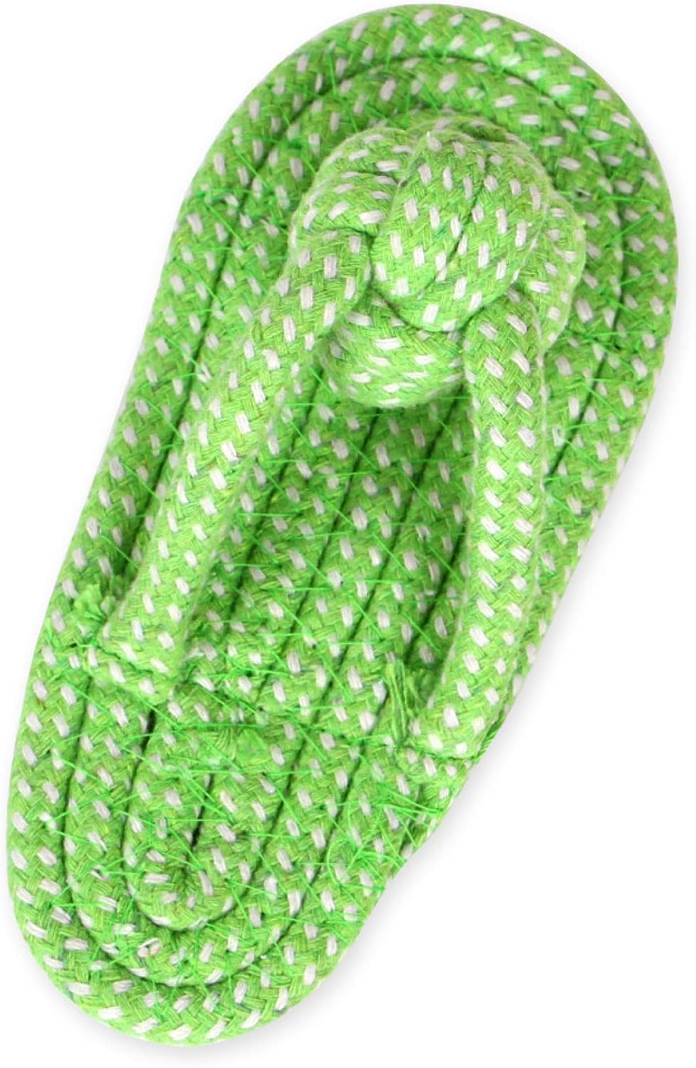 The complete packaging presentation of the imported Sunglow knotted woven pet dog toy for Indian consumers.