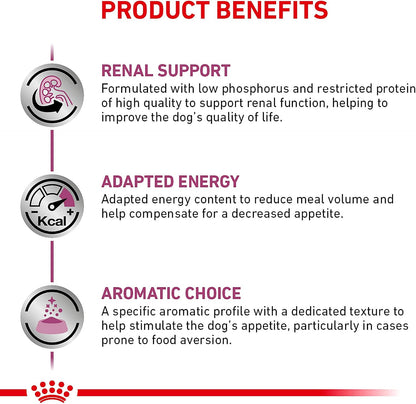 Royal Canin veterinary diet canine renal support nutrition label