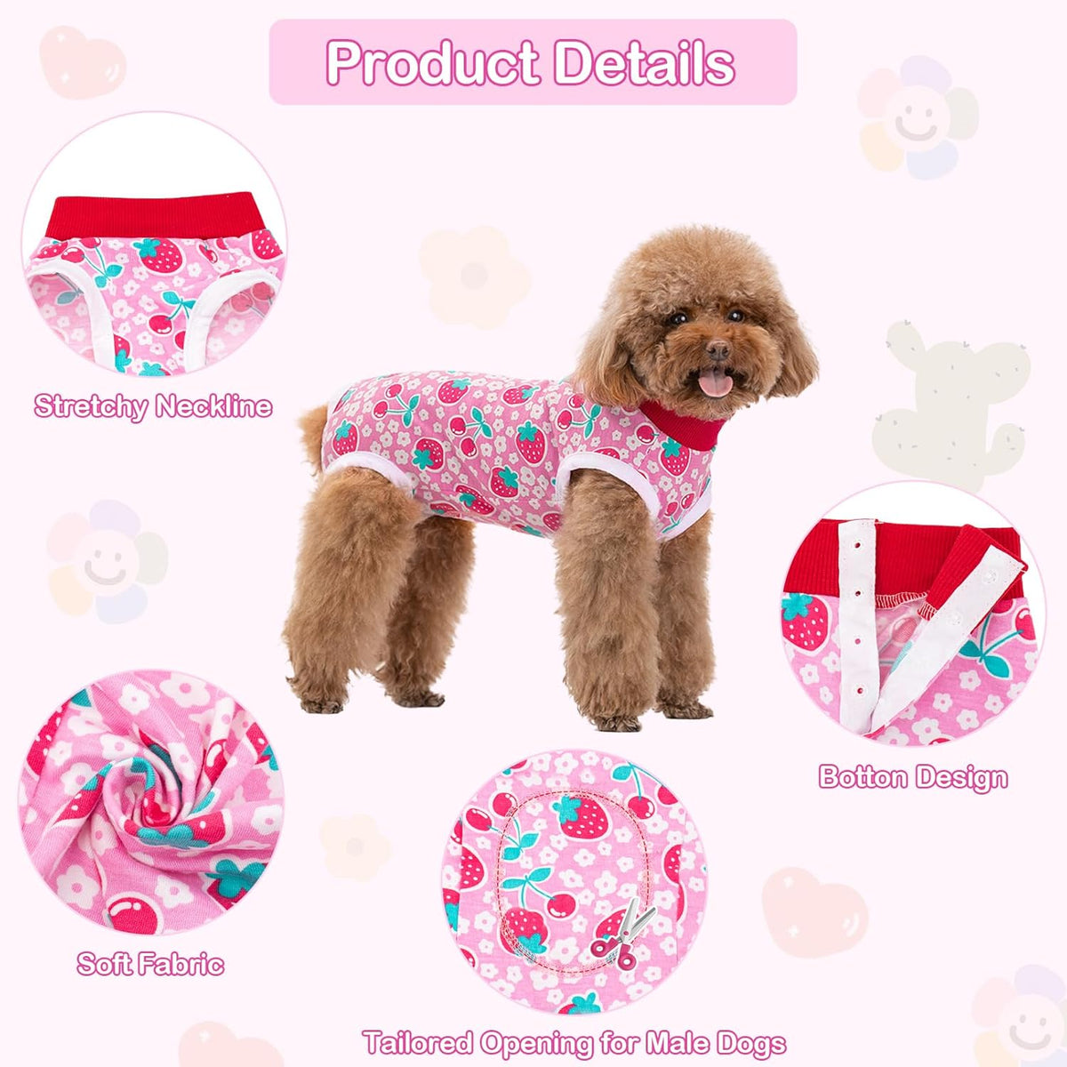 Coppthinktu dog onesie cone alternative protecting abdominal stitches