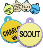 GoTags personalized noise free silicone pet tag back side engraving view