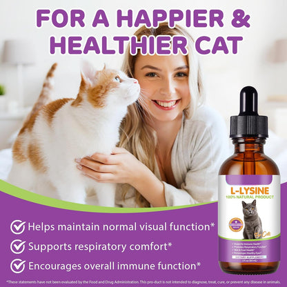 Two packs of Bnhulmxw cat lysine liquid drops